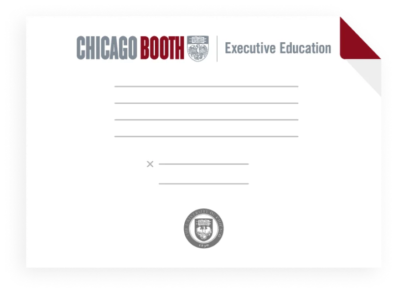 certificate Chicago Booth 